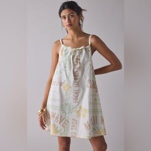 Urban outfitters BDG Cream and Green Printed Skirt NWT